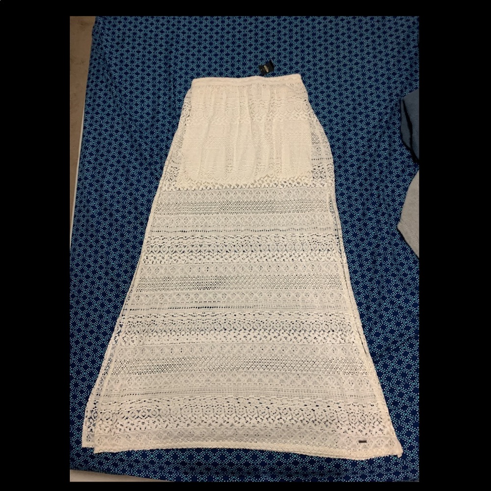 Off white long skirt